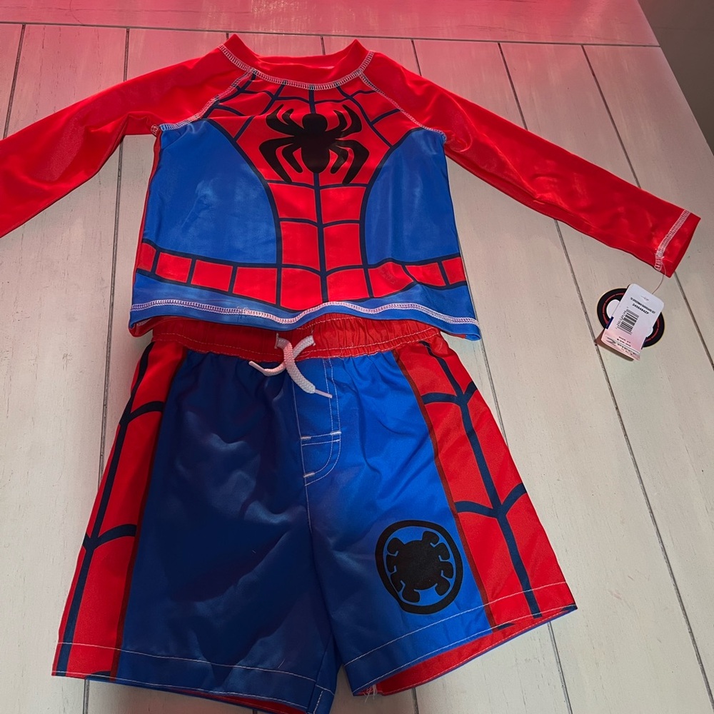 Kids Spider man swim set NEW 2T